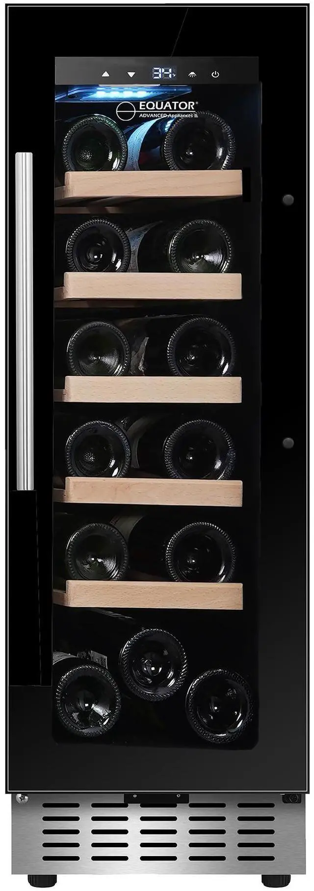 Main image of Equator 18 Bottle Wine Refrigerator Black Freestanding/Builtin 7 Color LED 110V