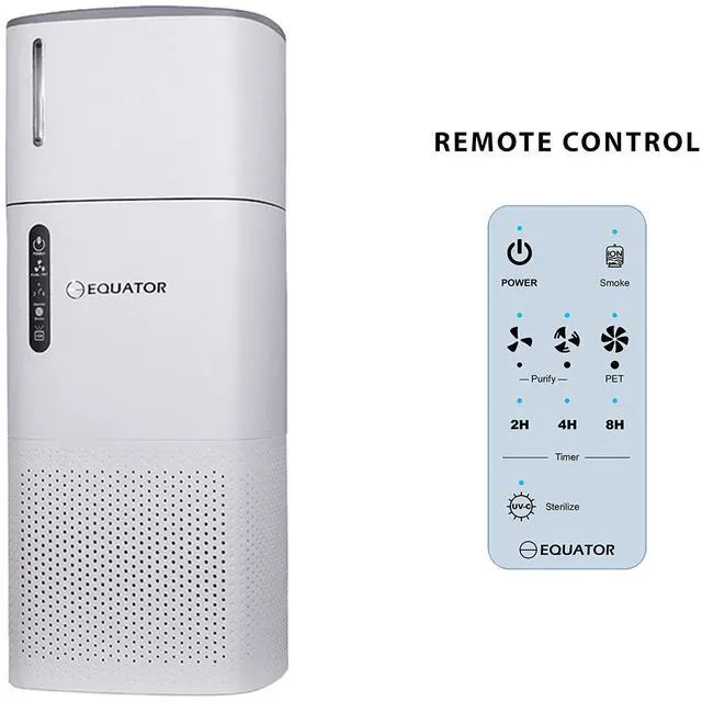 Main image of Equator HEPA Air Purifer Sterilizer Ionizer Humidifier ION Smoke Remover PET Option 431sf 110V