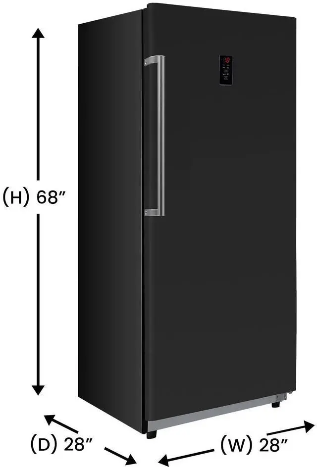 Alt view image 3 of 7 - Conserv 14cf Upright Freezer CONVERTIBLE REF Garage Ready E-Star 28in wide 110V in Black
