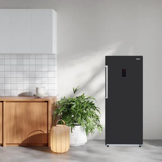 Alt view image 6 of 7 - Conserv 14cf Upright Freezer CONVERTIBLE REF Garage Ready E-Star 28in wide 110V in Black