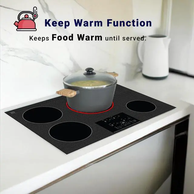 Alt view image 6 of 7 - Equator 30" Built-in 4 Burner Induction Cooktop 9 Level POWER BOOST 220V