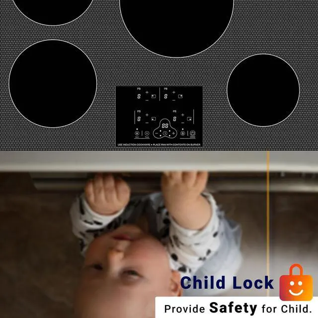 Alt view image 7 of 7 - Equator 30" Built-in 4 Burner Induction Cooktop 9 Level POWER BOOST 220V
