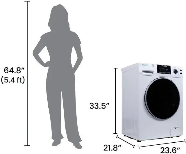 Alt view image 2 of 7 - Equator All-in-One Washer Dryer VENTLESS/VENTED PET cycle 1.62cf/15lbs 110V in White