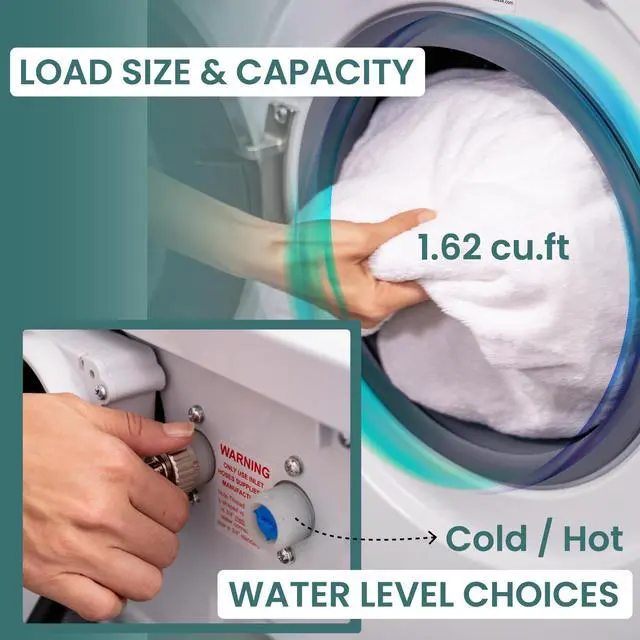 Alt view image 6 of 7 - Equator All-in-One Washer Dryer VENTLESS/VENTED PET cycle 1.62cf/15lbs 110V in White