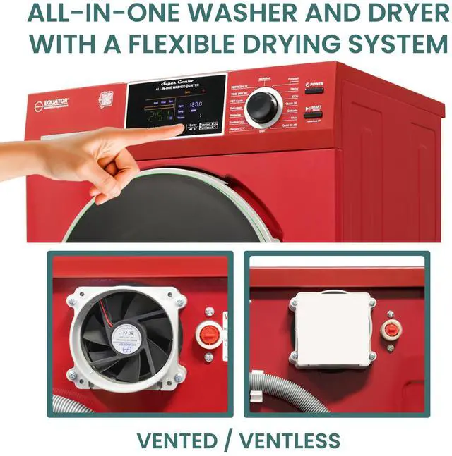 Alt view image 7 of 7 - Equator All-in-One Washer Dryer VENTLESS/VENTED PET cycle 1.62cf/15lbs 110V