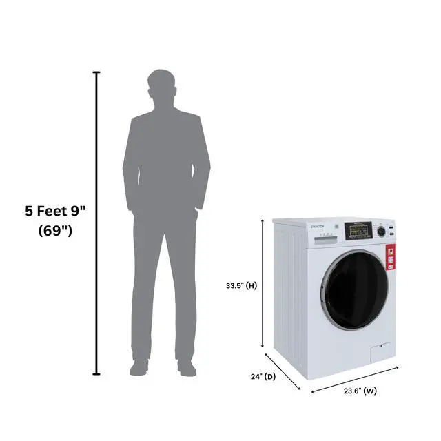 Alt view image 2 of 7 - Equator Max All-in-One VENTED/VENTLESS Washer-Dryer 2.5 cf / 26 lbs 1400RPM 110V