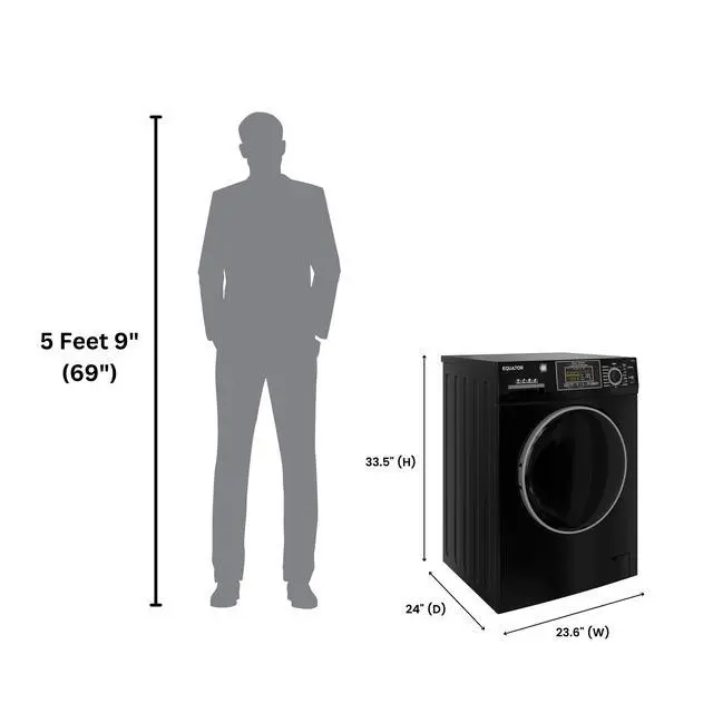 Alt view image 6 of 7 - Equator Max All-in-One VENTED/VENTLESS Washer-Dryer 2.5 cf / 26 lbs 1400RPM 110V