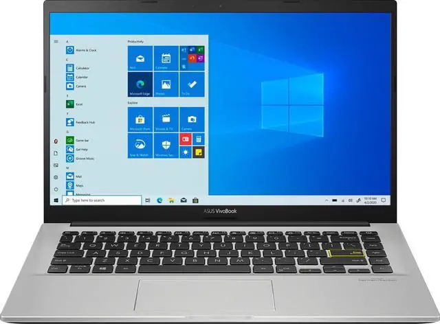 Main image of Asus Vivobook 14" VIPS FHD (1920x1080) Laptop (Intel 10th Gen i3-1005G1 Processor, 4GB DDR4 Memory, 128GB SSD, Windows 10, Dreamy White)