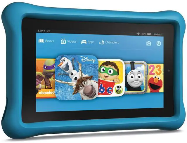 Alt view image 9 of 20 - Amazon - Fire Kids Edition - 7" - Tablet - 16GB 7th Generation, 2017 Release - Blue