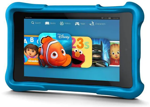 Alt view image 8 of 20 - Amazon - Fire Kids Edition - 7" - Tablet - 16GB 7th Generation, 2017 Release - Blue