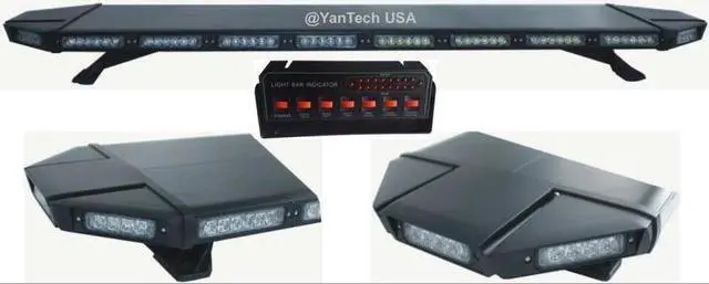 Main image of Black Hawk 49" 88 LED Light Bar Emergency Warning Beacon Roof Top Strobe Amber for Truck Tow Wrecker