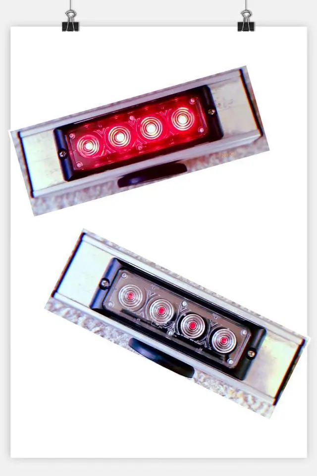 Alt view image 3 of 4 - Pair of Wireless LED Tow Lights with Red Stop/Tail/Turn Signals w/ Magnetic Base
