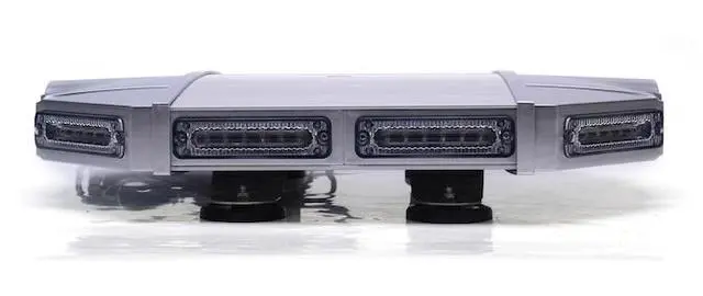 Alt view image 5 of 7 - 18" Silver Rooftop TIR 3W LED Light Bar Warning Strobe 40 LEDs with Magnetic Base