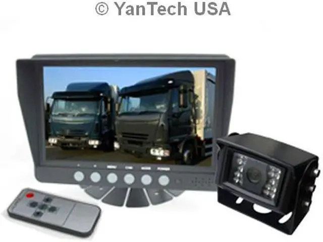 Main image of 7" Color Rear View Backup Camera System with 120° CCD Night Vision, up to 2 Video inputs, 32 ft Cable with Weatherproof 4-Pin Connectors - YanTech USA
