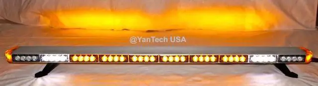 Alt view image 2 of 7 - 50" Amber LED Light Bar Flashing Warning Tow/Plow Truck Wrecker Emergency Light with Brake/Cargo Lights