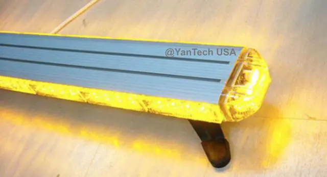 Alt view image 4 of 5 - 60" Amber LED Light Bar Flashing Warning Tow/Plow Truck Wrecker Emergency Light with Brake/Cargo Lights