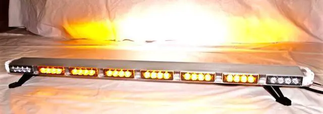 Alt view image 3 of 7 - 47" Amber LED Light Bar Flashing Warning Tow/Plow Truck Wrecker Emergency Light with Brake Lights