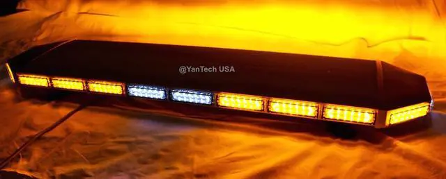 Alt view image 3 of 7 - 47" 132 LED EMERGENCY BEACON LIGHT BAR WARNING TRUCK TOW WRECKER STROBE AMBER