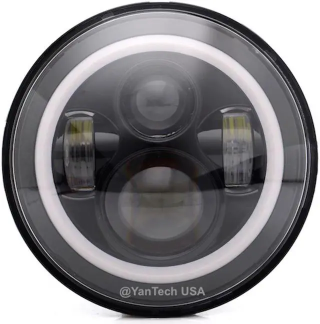 Alt view image 2 of 6 - 2 x 7" Round LED Headlights DRL&High/Low Beam For Jeep Wrangler JK TJ LJ CJ Hummer