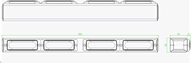 Alt view image 3 of 6 - 21.5" Wireless LED Tow Light Bar with Red Stop/Tail/Turn Signal LEDs, High Power Magnetic Base and 4pin Round Transmitter