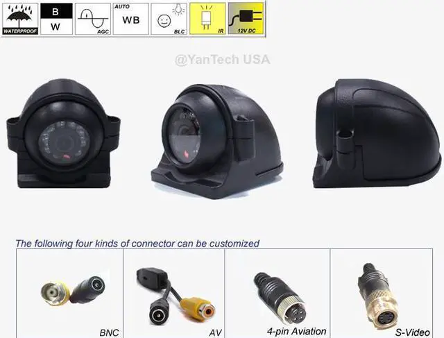 Alt view image 3 of 7 - CCD COLOR 700TVL SIDE VIEW/ROOF CEILING MOUNT CAMERAS 120 Degree View with 12 IR Lens w/RCA Plug