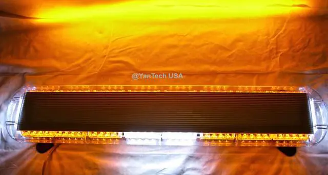 Alt view image 5 of 7 - 44" 72 LED AMBER LIGHT BAR EMERGENCY BEACON WARN TOW TRUCK PLOW WRECKER STROBE