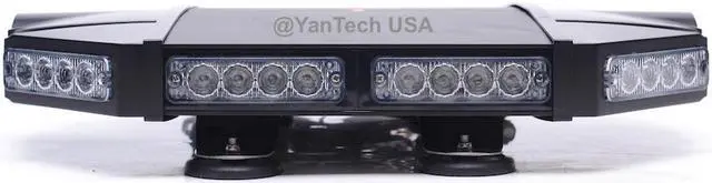Main image of 18" Black Hawk Rooftop TIR LED Light Bar Warning Strobe 40 LEDs with Magnetic Base
