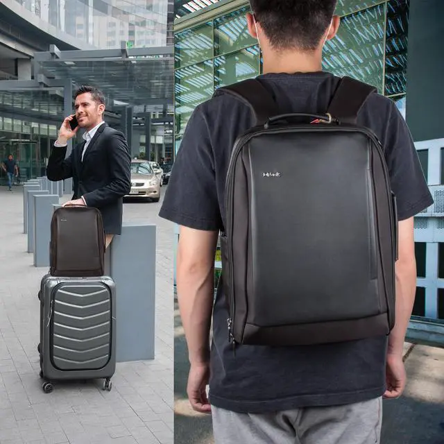 Alt view image 3 of 7 - OPACK Business Backpack for Men, 15.6 inch Laptop Backpack, Waterproof Travel Laptop Backpack with USB Charger Port, Anti-Theft Business Backpack, College School Backpack Men Women, Backpack for work