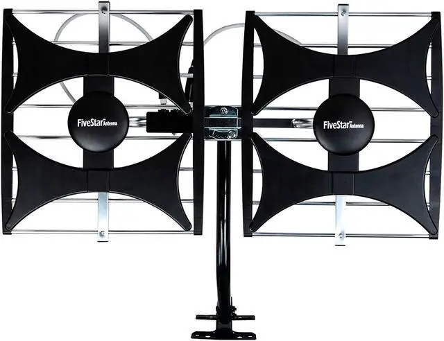 Alt view image 7 of 7 - [Newest 2021] Five Star Multi-Directional 4V HDTV Antenna - up to 200 Mile Range for Smart TV, UHF/VHF, Indoor, Attic, Outdoor, 4K Ready 1080P FM Radio w/ 40ft RG6 coaxial Cable Mounting Pole (No Kit)