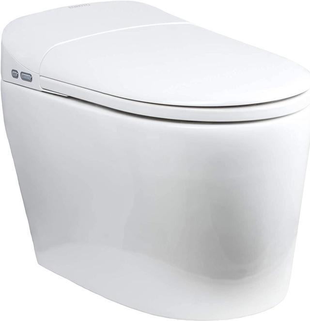 Heated Seat Smart Toilet One Piece Without Bidet Foot Sensor Flush