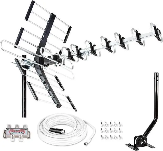 Alt view image 2 of 7 - Five Star up to 200 Mile Long Range Outdoor HDTV Antenna for smart&old TVs, Attic or Roof Mount TV Antenna, Long Range Digital OTA Antenna for 4K 1080P VHF UHF Supports 4 TVs Installation Kit &J Mount