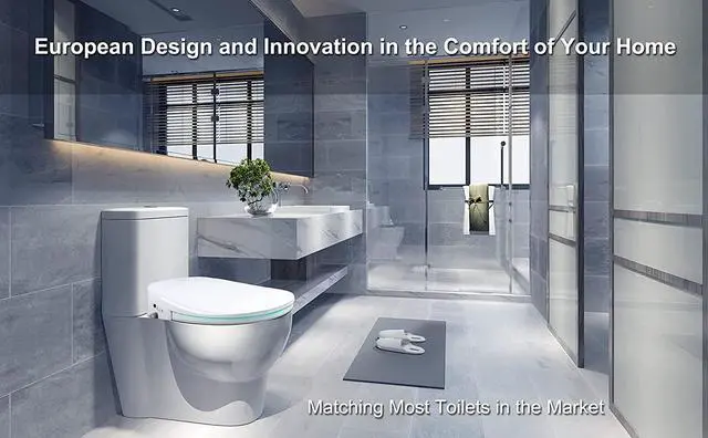 Alt view image 7 of 7 - EUROTO Smart Toilet Bidet  - Luxury Smart Seat 2022, New Design Elongated for Bathroom Toilet Bowls, Fashionable and slim design, Durable Construction, Versatile Functionality, Easy Installation