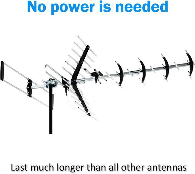 Alt view image 3 of 6 - [Newest 2023] Five Star Outdoor HDTV Antenna up to 200 Mile Long Range, Attic or Roof Mount, Digital OTA Antenna for 4K 1080P VHF UHF Supports 4 TVs Installation Kit & J Mount