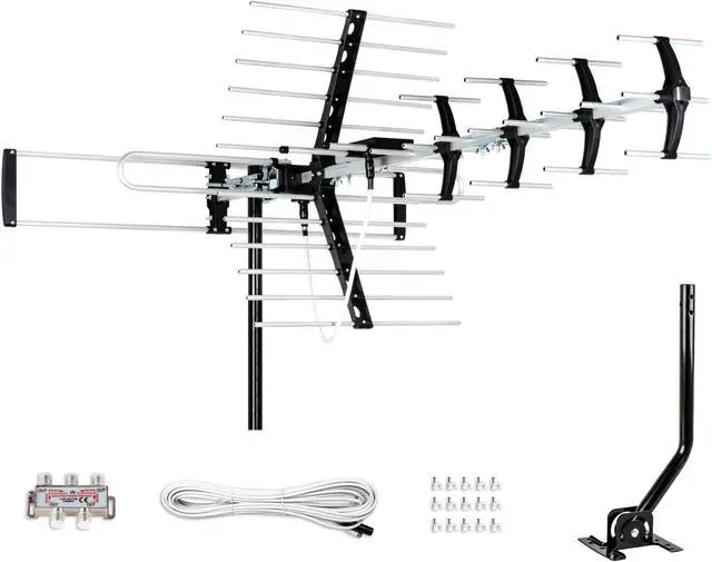 Main image of [Newest 2023] Five Star Outdoor HDTV Antenna up to 200 Mile Long Range, Attic or Roof Mount, Digital OTA Antenna for 4K 1080P VHF UHF Supports 4 TVs Installation Kit & J Mount