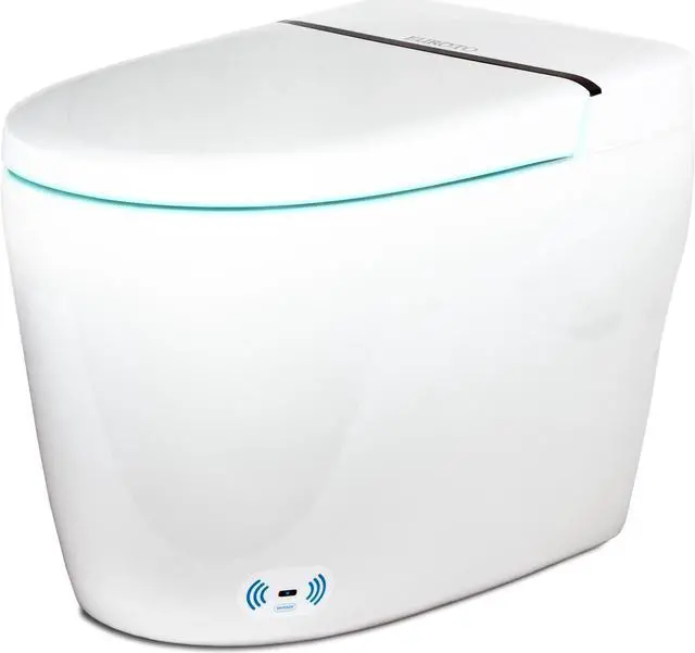 Main image of EUROTO Newest Luxury Smart Toilet, Tankless Elongated toilet with Dual Flush, Foot-Kick Lid Opening, Auto Open and Close Lid, Heated Seat, Warm Dryer, Adjustable Water Pressure and Temperature