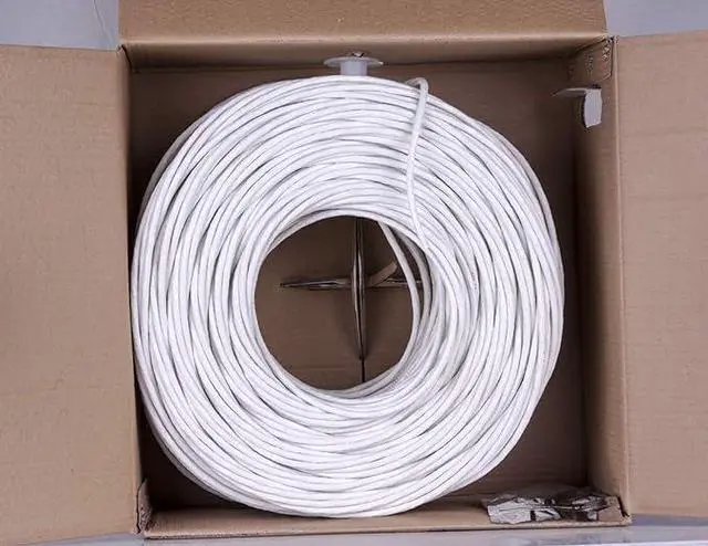 Alt view image 2 of 5 - FiveStarCable Cat6 1000 Ft. 23AWG UTP Bulk Internet PVC Wire Category 6 Ethernet Router Cable  White
