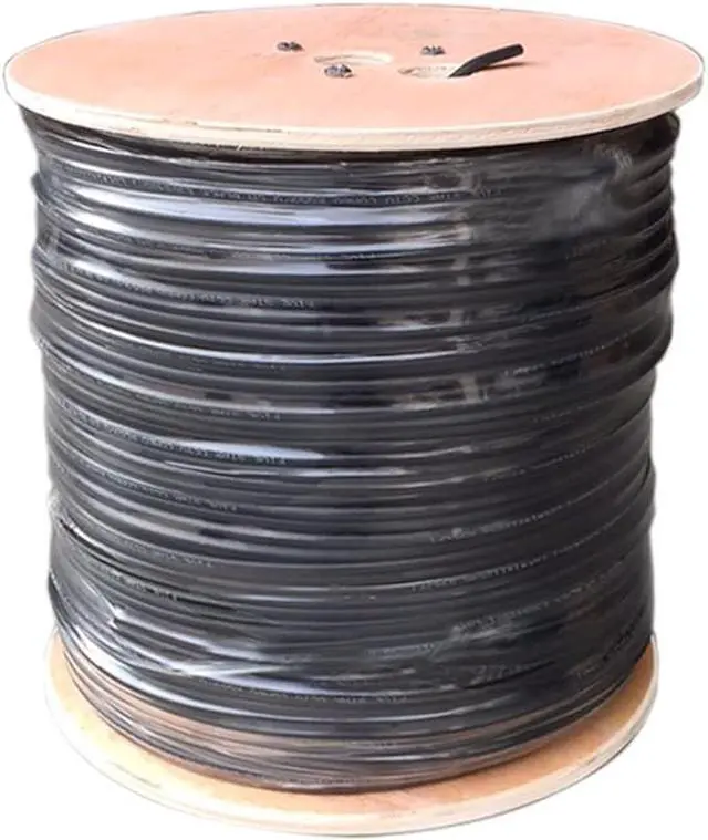 Alt view image 4 of 4 - Five Star Cable ETL Listed RG6 18AWG Coaxial Cable, Quad Shielded, Black, Spool, 1000 Ft