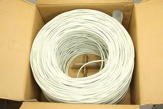 Alt view image 3 of 4 - FiveStarCable 1000 Ft Bulk Cat5e CMR Network Ethernet Router Cable, Solid Bare Copper, Riser Rated Cable, UTP Internet Cable. PVC White, Easy Pull Box