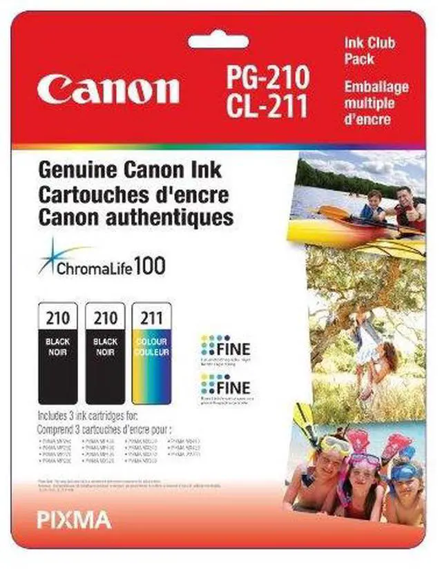 Alt view image 2 of 3 - Canon Genuine PG-210 Twin/CL-211 Ink Club Pack