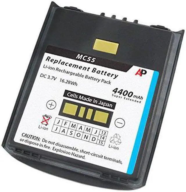 Alt view image 2 of 5 - Replacement Battery for Motorola/Symbol MC55/MC65 Series. 4400mAh Super Extended