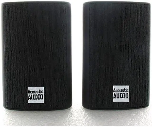 Alt view image 7 of 13 - Acoustic Audio by Goldwood AA351B 2 Way High Performance Indoor Outdoor 500W Speakers with Powerful Bass (1 Pair, Black)