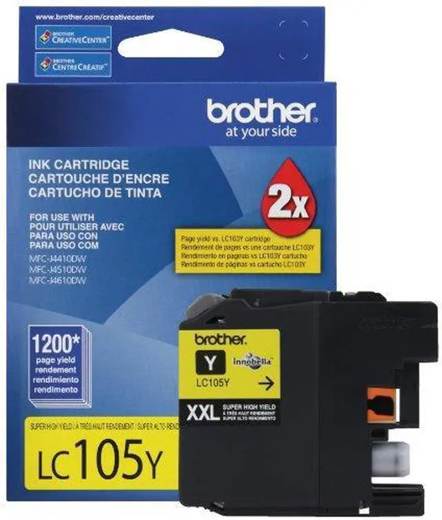 Alt view image 2 of 6 - Brother Innobella LC105YS Ink Cartridge - Yellow