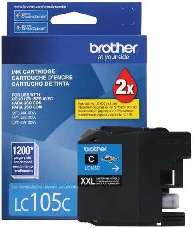Alt view image 2 of 10 - Brother Innobella LC105CS Ink Cartridge - Cyan