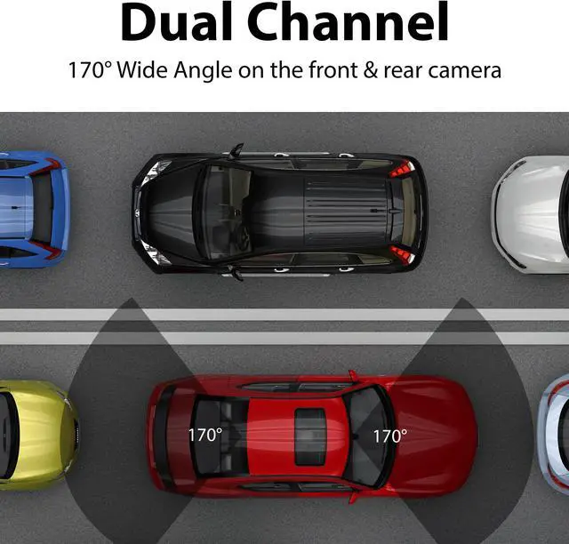 Alt view image 5 of 7 - Rexing V1P 3rd Generation Dual 1080p Full HD Front and Rear 170 Degree Wide Angle Wi-Fi Car Dash Cam with Supercapacitor, 2.4" LCD Screen, G-Sensor, Loop Recording, Mobile App
