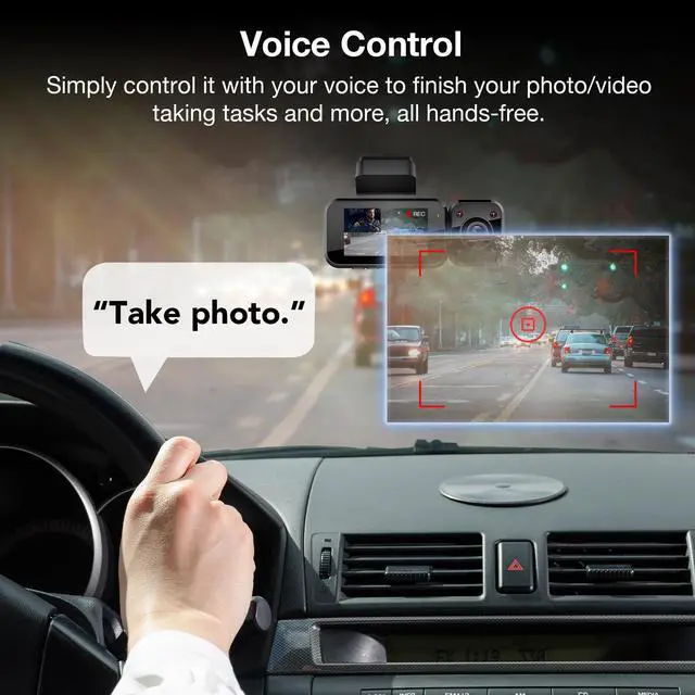 Alt view image 5 of 6 - REXING V5C Dash Cam Front 4K UHD 3840x2160@30fps & 1080p Cabin Camera w/ Modular Capabilities WiFi GPS Car Camera Recorder Night Vision,Loop Recording,Parking Monitor,Support 256GB,Voice Control(2021)