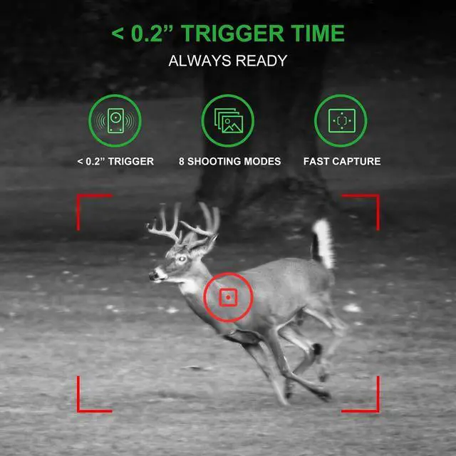 Alt view image 4 of 7 - REXING H1 Blackhawk Night Vision Trail Camera Full HD 1920x1080,40 IR LED,120° PIR, > .2s Trigger Time, Photo Burst,Time Lapse,Loop recording,Password Enabled,IP54,SD card up to 128gb,Surveillance Cam