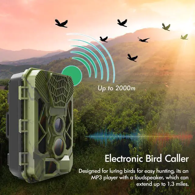 Alt view image 3 of 7 - REXING H3 Electronic Animal Caller Trail CAM W/ 2.8 LCD,2.7K Video +20MP Photo,Night Vision,.2s Trigger,100FT Range,512GB,16 Month Standby Hunting/Wildlife Surveillance CAM (32GB Included)