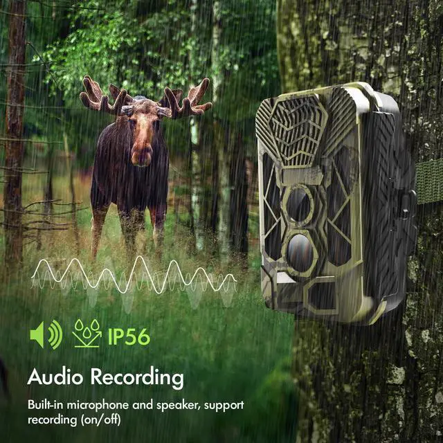 Alt view image 6 of 7 - REXING H3 Electronic Animal Caller Trail CAM W/ 2.8 LCD,2.7K Video +20MP Photo,Night Vision,.2s Trigger,100FT Range,512GB,16 Month Standby Hunting/Wildlife Surveillance CAM (32GB Included)