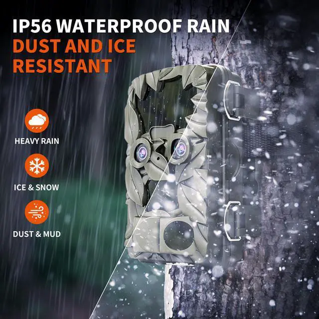 Alt view image 7 of 7 - REXING Woodlens H6 - Dual Camera Trail Cam, 4K+FHD Ultra HD Video, 20MP CMOS Motion Sensor with Night Vision, Photo Burst, Time Lapse, 512GB, TV Connect,16 Month Standby, Hunting/Wildlife Camera