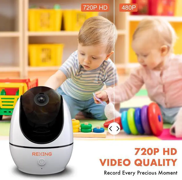 Alt view image 2 of 7 - REXING BM1 Baby Monitor w/ Recording Capabilities 4.5 IPS Display, 720p Video/Audio, Two-Way Talking, Microphone/Speaker, 1000ft Range, Night Vision,Thermal Monitor, Cry/Sound Detection,Lullaby Music